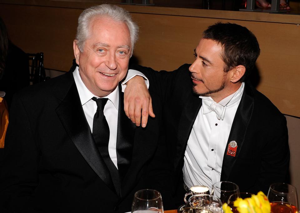 Director Robert Downey Sr. and actor Robert Downey Jr. attend Time's 100 Most Influential People in the World gala at Jazz at Lincoln Center on May 8, 2008 in New York City.