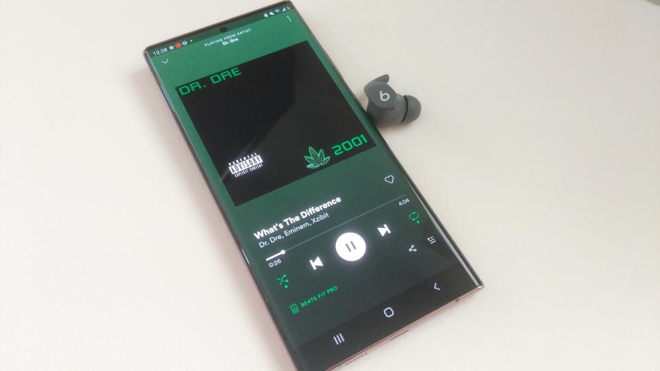 Music streaming on the Beats Fit Pro