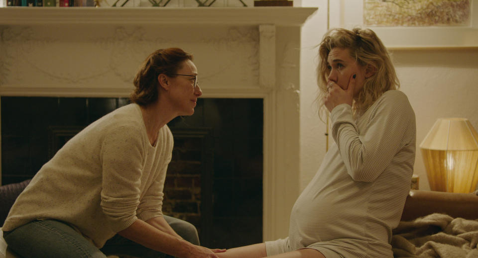 PIECES OF A WOMAN: (L to R) Molly Parker as Eva and Vanessa Kirby as Martha. (Netflix)