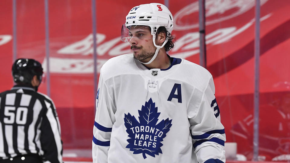 Auston Matthews won't be available to the Maple Leafs to start the season.  (Photo by Minas Panagiotakis/Getty Images)