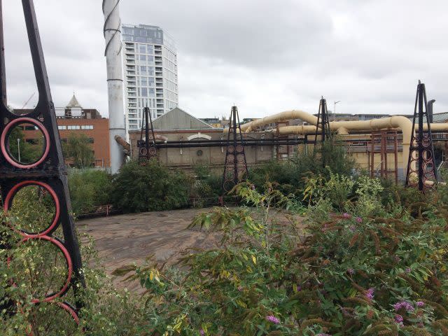 The Number 2 Gasholder at Fulham gasworks in London 