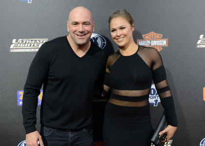 UFC president Dana White and women's bantamweight champion Ronda Rousey. (Jayne Kamin-Oncea-USA TODAY Sports)