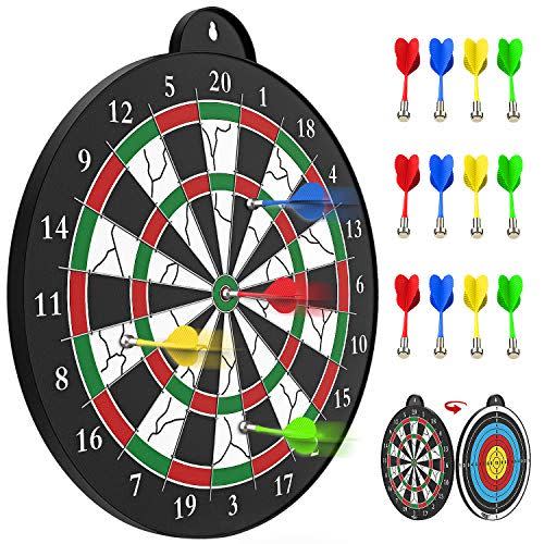 6) STREET WALK Magnetic Dart Board - 12pcs Magnetic Dart - Excellent Indoor Game and Party Games - Safe Magnetic Dart Board , Boys Toys for 5 6 7 8 9 10 11 12 Year Old Kids and Adult