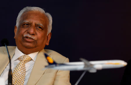 FILE PHOTO: Naresh Goyal, Chairman of Jet Airways speaks during a news conference in Mumbai, India, November 29, 2017. REUTERS/Danish Siddiqui/File Photo