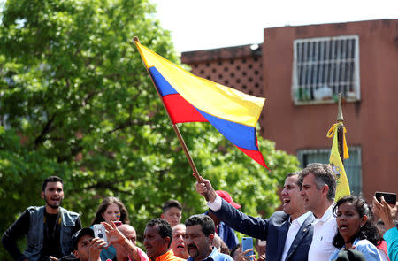 Venezuelan opposition leader Juan Guaido, who many nations have recognized as the country's rightful interim ruler, attends a rally against Venezuelan President Nicolas Maduro's government, in Guacara, Venezuela, March 16, 2019. REUTERS/Ivan Alvarado