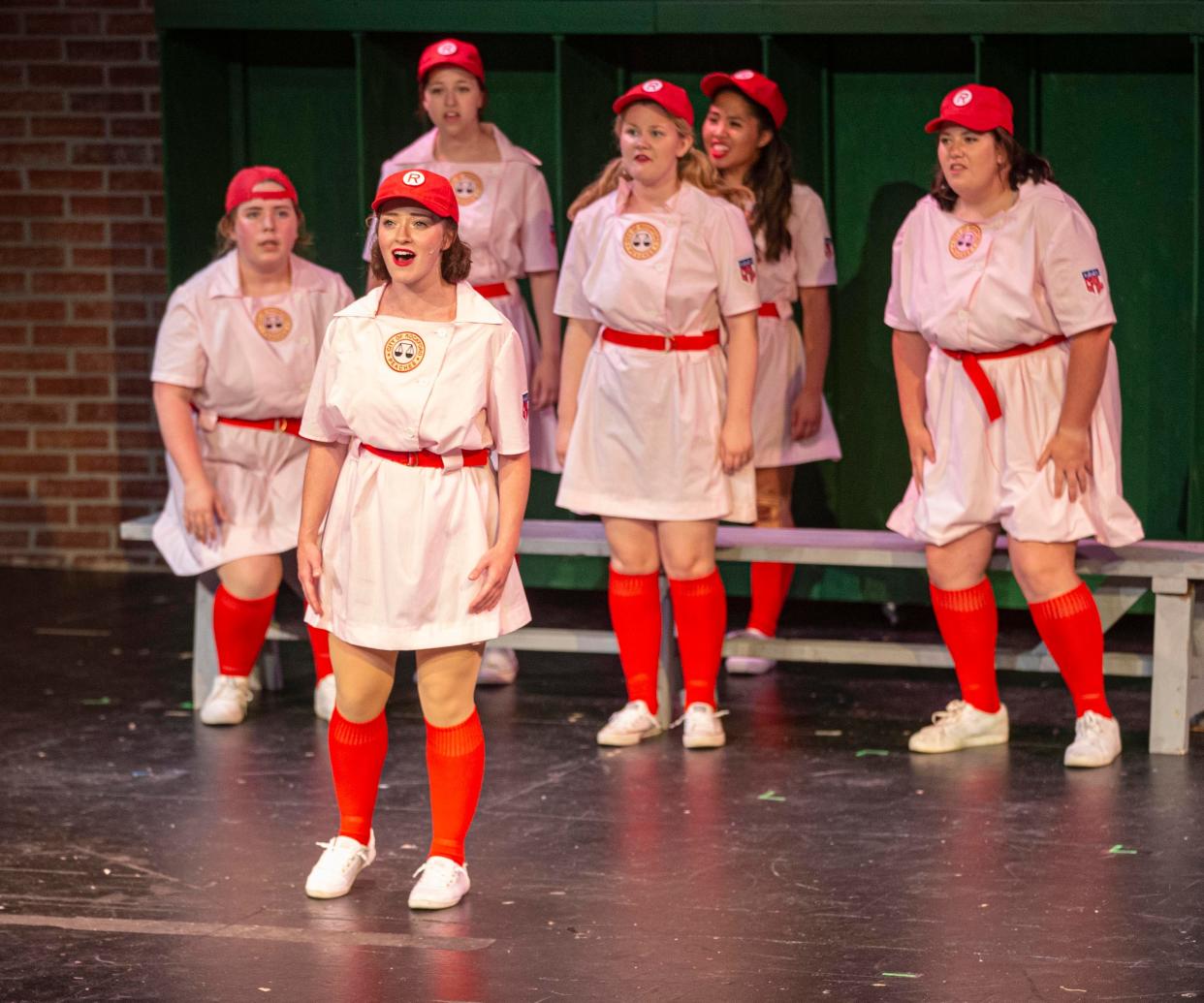 Members of the cast of "The Girls Of Summer" a musical based on the Rockford Peaches, rehearse on Monday, July 18, 2022, in the Maddox Theatre at Rockford University in Rockford.