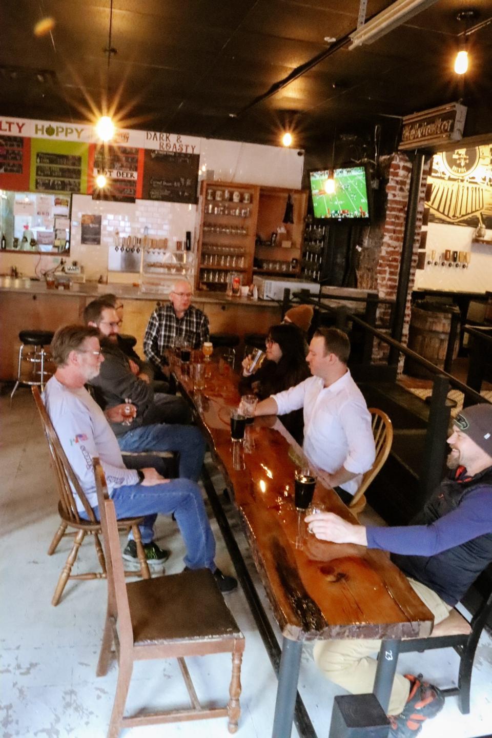 The taproom at Jackson Street Brewing is in a 100-year-old building in downtown Sioux City, which has housed many businesses over the century.