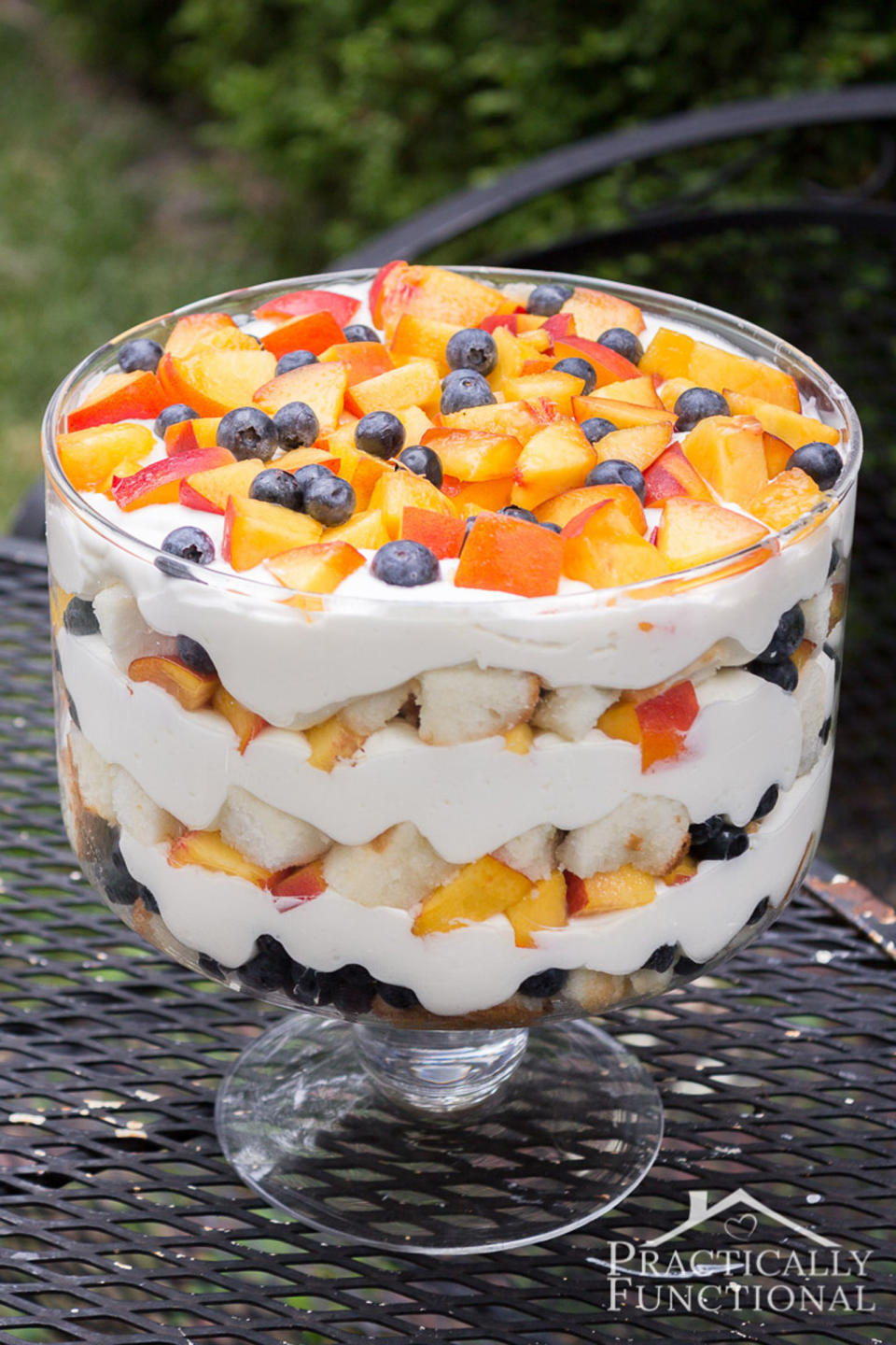 Summer Peach Blueberry Trifle