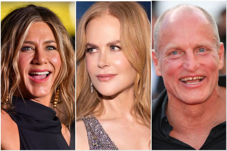 Jennifer Aniston, Nicole Kidman y Woody Harrelson, espontáneos al momento de dar entrevistas