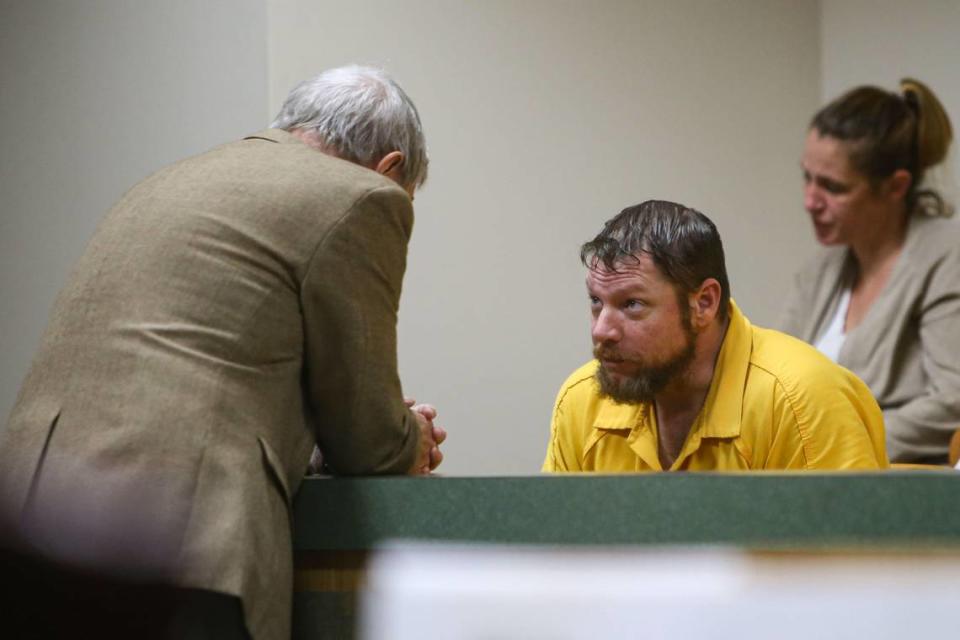 Jacob Blair Scott goes before Judge Jackson in Jackson County court March 11, 2020 for the first time since being arrested after faking his own death, fleeing to Oklahoma.