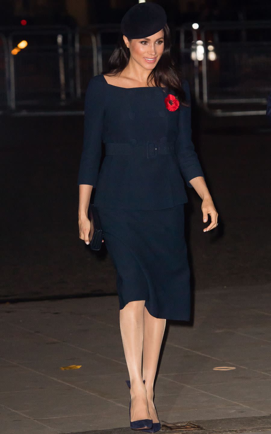 <p><strong>November 2018 </strong>The royal wore a custom Prada look for a service at Westminster Abbey marking The Centenary Of WW1 Armistice. </p>