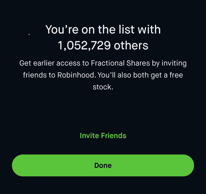 Robinhood has a waitlist. It's long. (Yahoo Finance screenshot)