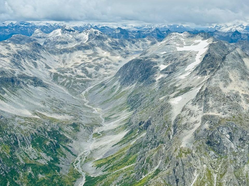 The view of gorgeous mountains from the plane.