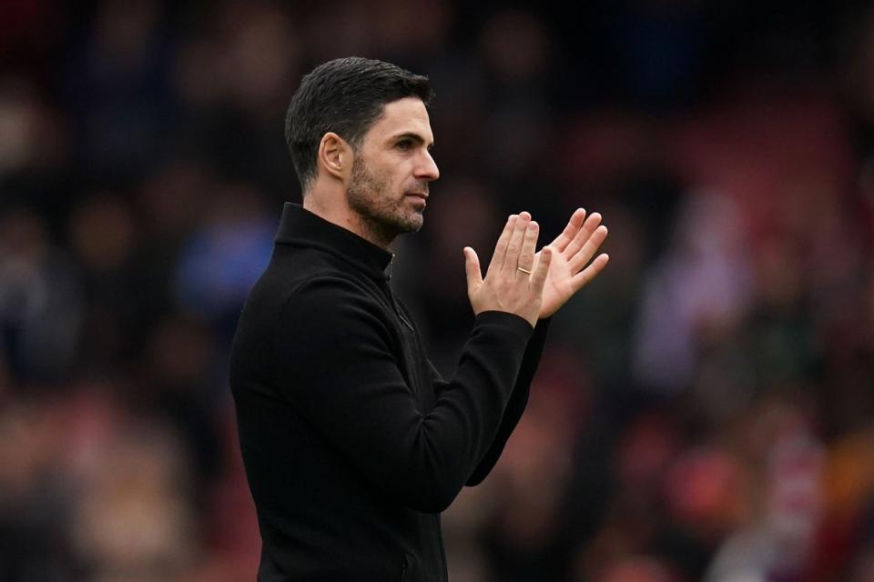 Arsenal manager Mikel Arteta is delighted with the impact his signings have made (John Walton/PA). (PA Wire)