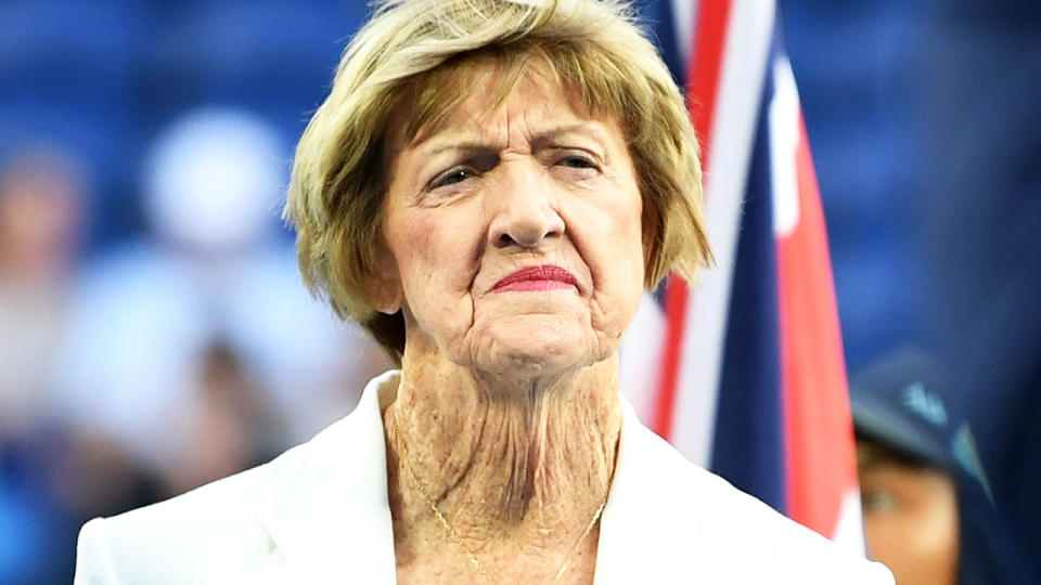 Margaret Court, pictured here at the Australian Open in January.