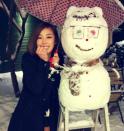 Jeon Hyo Sung reveals a new photo of herself with a snowman