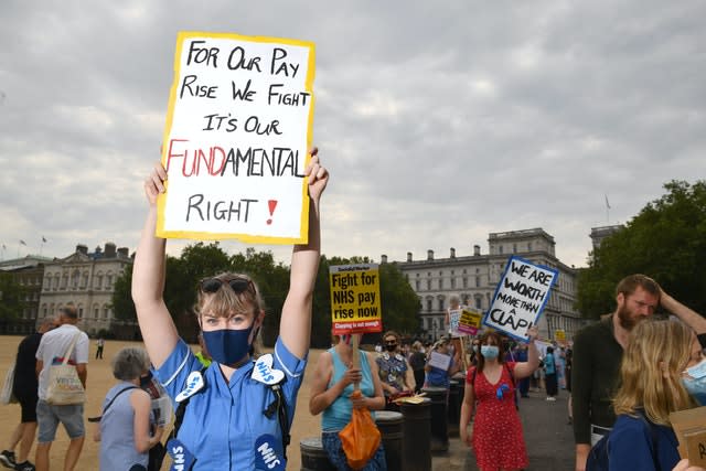 NHS national pay protest