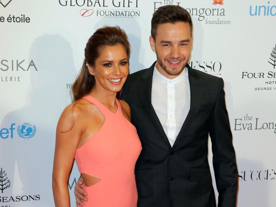 cheryl cole and liam payne on the red carpet.