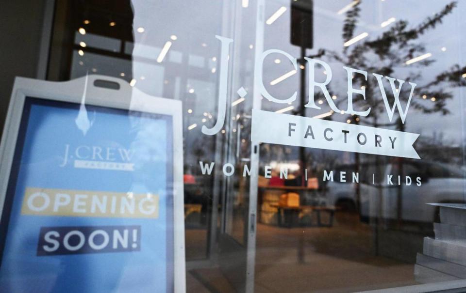 The J. Crew Factory store at River Park, photographed Wednesday, Jan. 10, 2024 in Fresno.