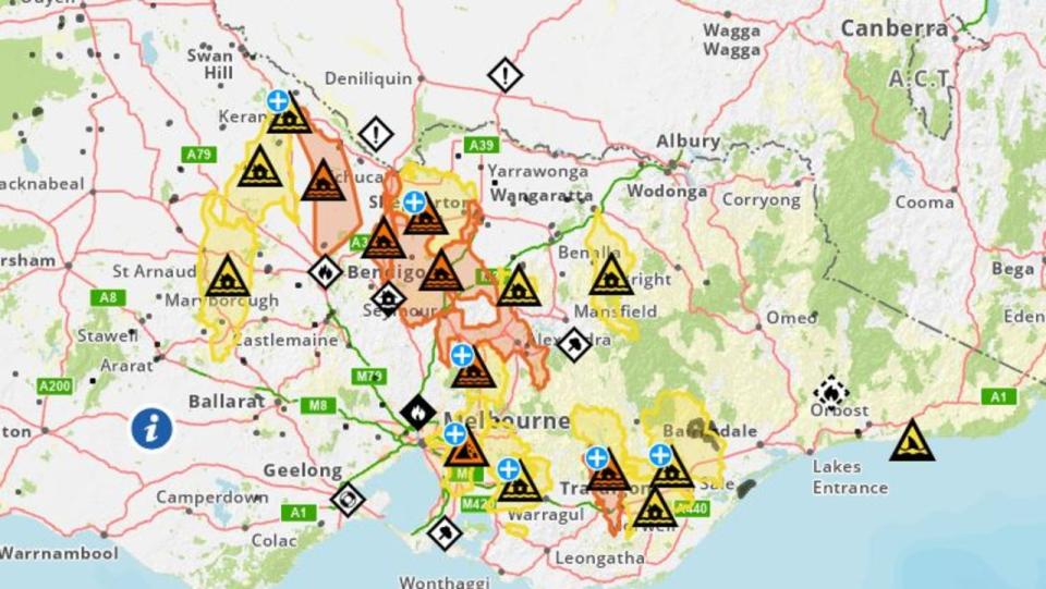 Flood warnings in Victoria. Picture Vic Emergency.JPG