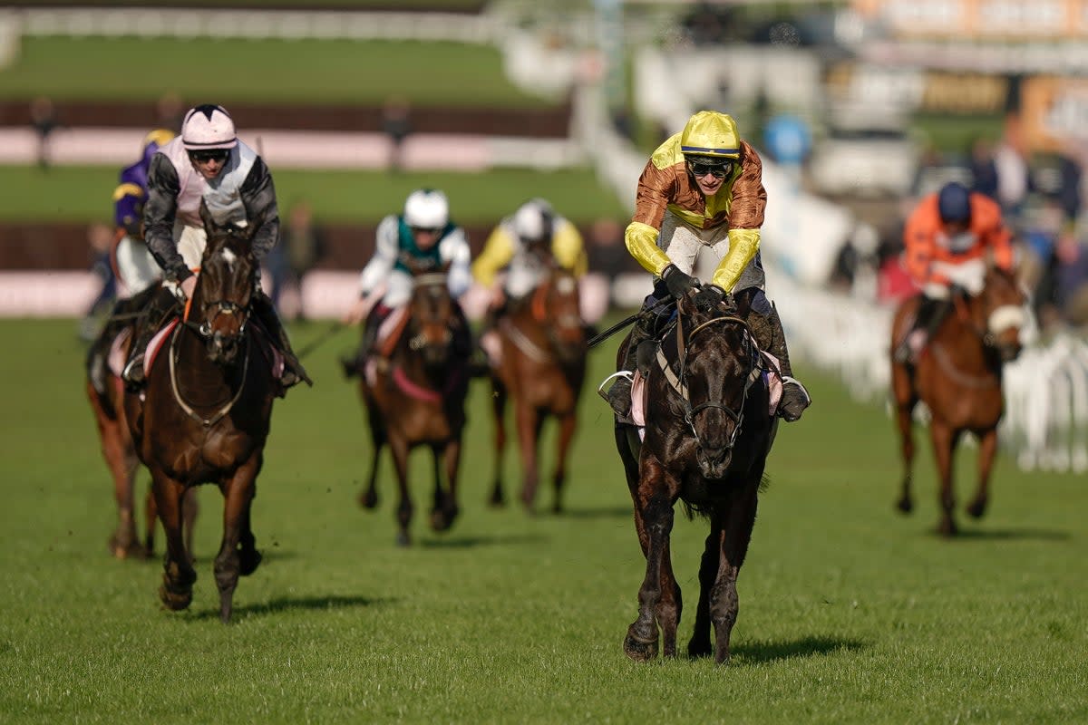 Galopin Des Champs held off Gerri Colombe in the straight to write his name into the history books (Getty Images)