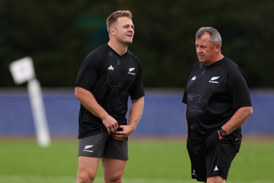 All Blacks captain Sam Cane and head coach Ian Foster (Getty Images)