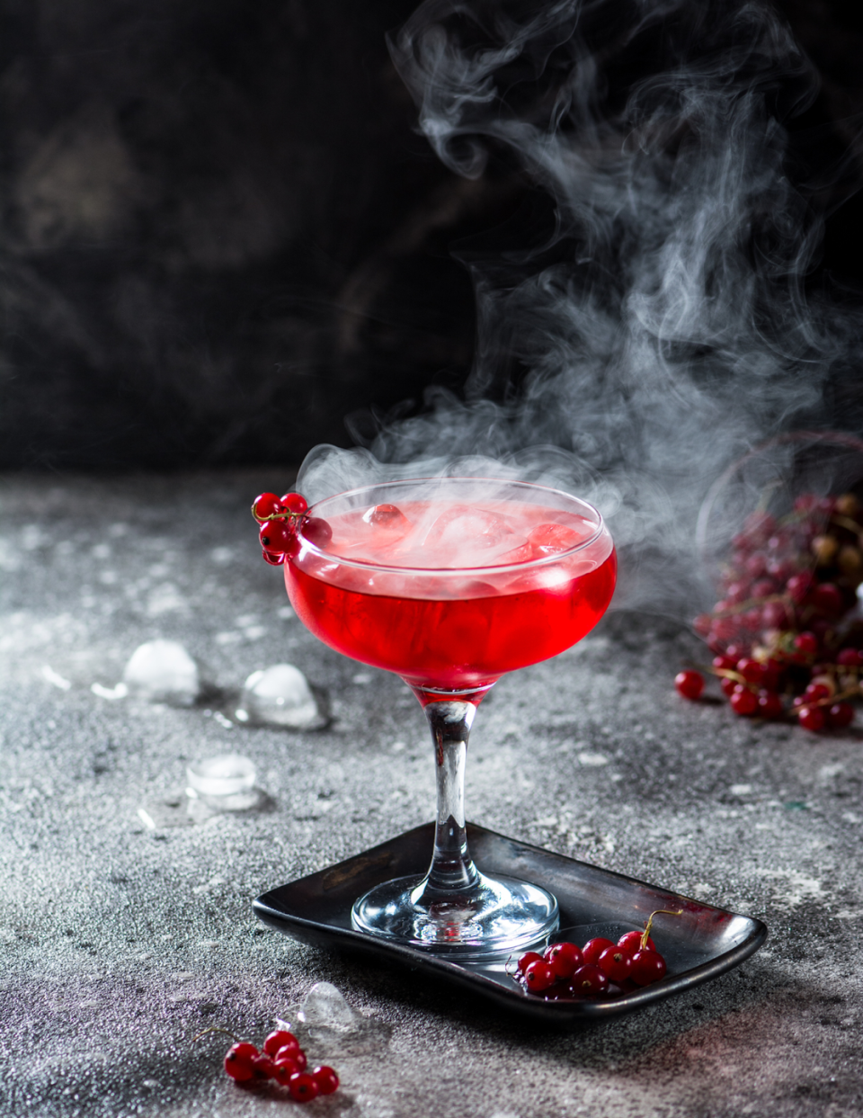 pomegranate wine halloween cocktail