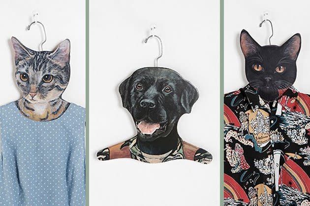 Graue Katze, schwarze Katze, Hund und Fuchs: Kleiderbügel von Urban Outfitters (Bilder: PR)