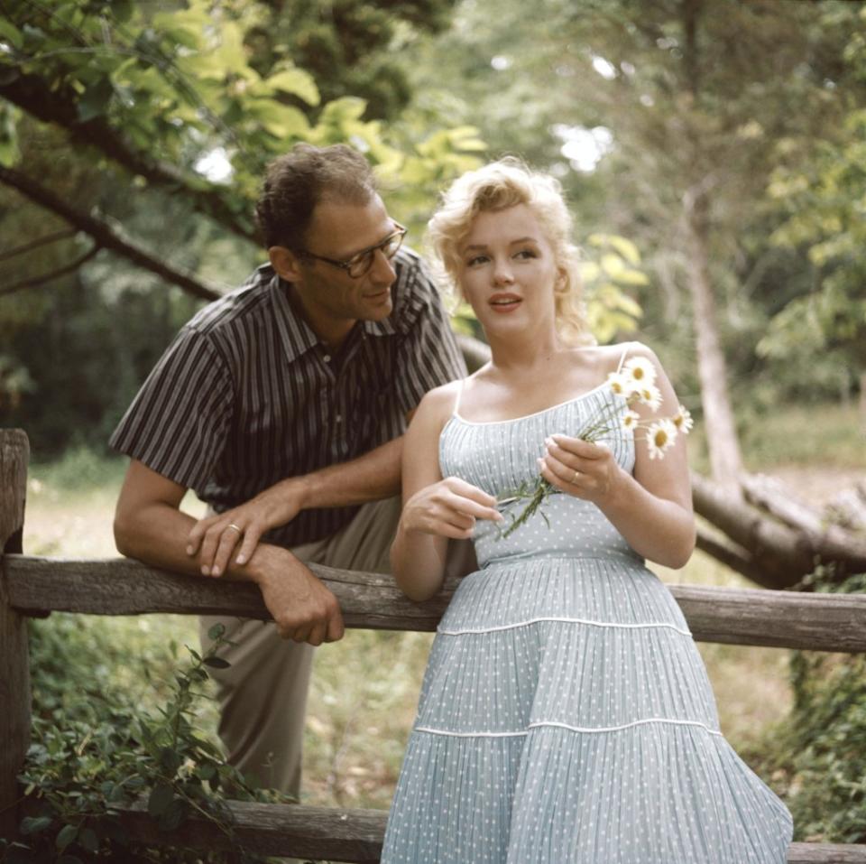 Arthur Miller and Marilyn Monroe at the Amagansett estate. Getty Images