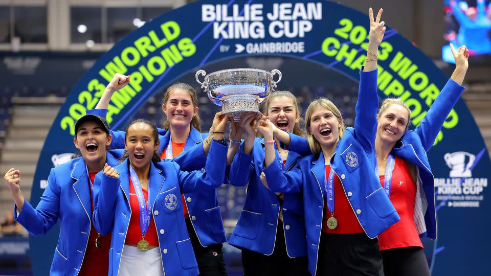 Canada won the Billie Jean King Cup, formerly known as the Fed Cup, for the first time. - Matt McNulty/Getty Images