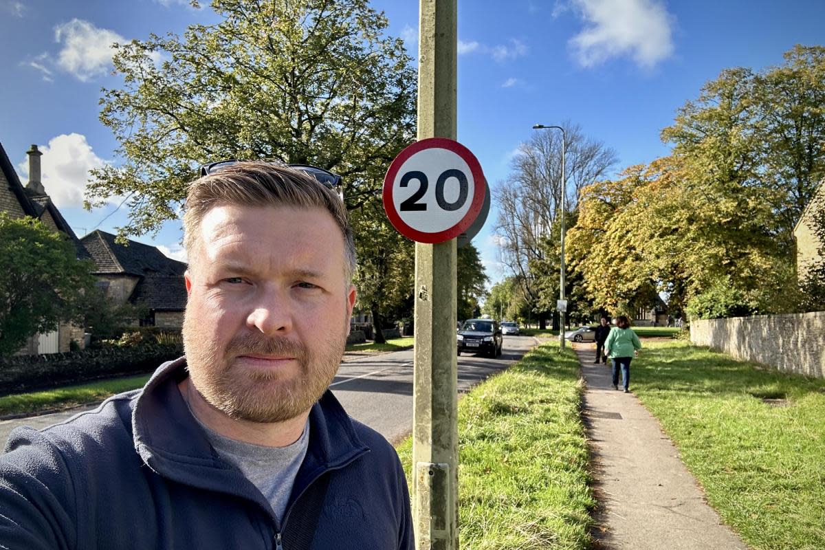 Liam Walker and a 20mph sign <i>(Image: Liam Walker)</i>