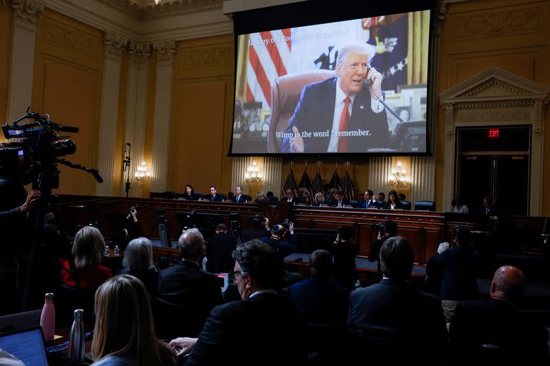 FILE PHOTO: U.S. House Select Committee holds final meeting to release report on Jan. 6, 2021 assault on Capitol in Washington