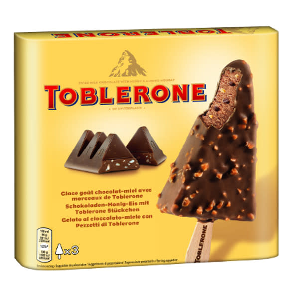 <p>Ferrero non è l’unico produttore di cioccolato che ha messo sul mercato il proprio gelato: ecco quello al gusto di Toblerone. (FB) </p>