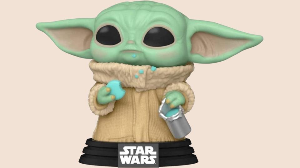 Bring the cuddly face of Grogu home with this Funko Pop figure on sale today.