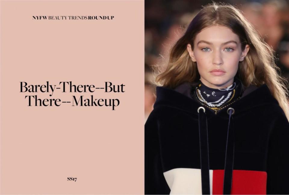 Barely-There — But There — Makeup: Tommy Hilfiger