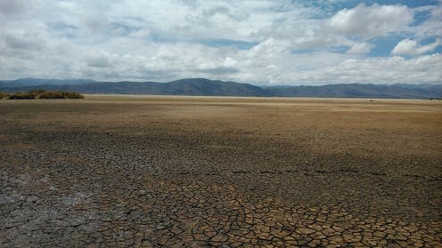 <span class="caption">Lake Poopó at a low point in early 2016.</span> <span class="attribution"><span class="source">Chiliguanca / flickr</span>, <a class="link " href="http://creativecommons.org/licenses/by-sa/4.0/" rel="nofollow noopener" target="_blank" data-ylk="slk:CC BY-SA;elm:context_link;itc:0;sec:content-canvas">CC BY-SA</a></span>