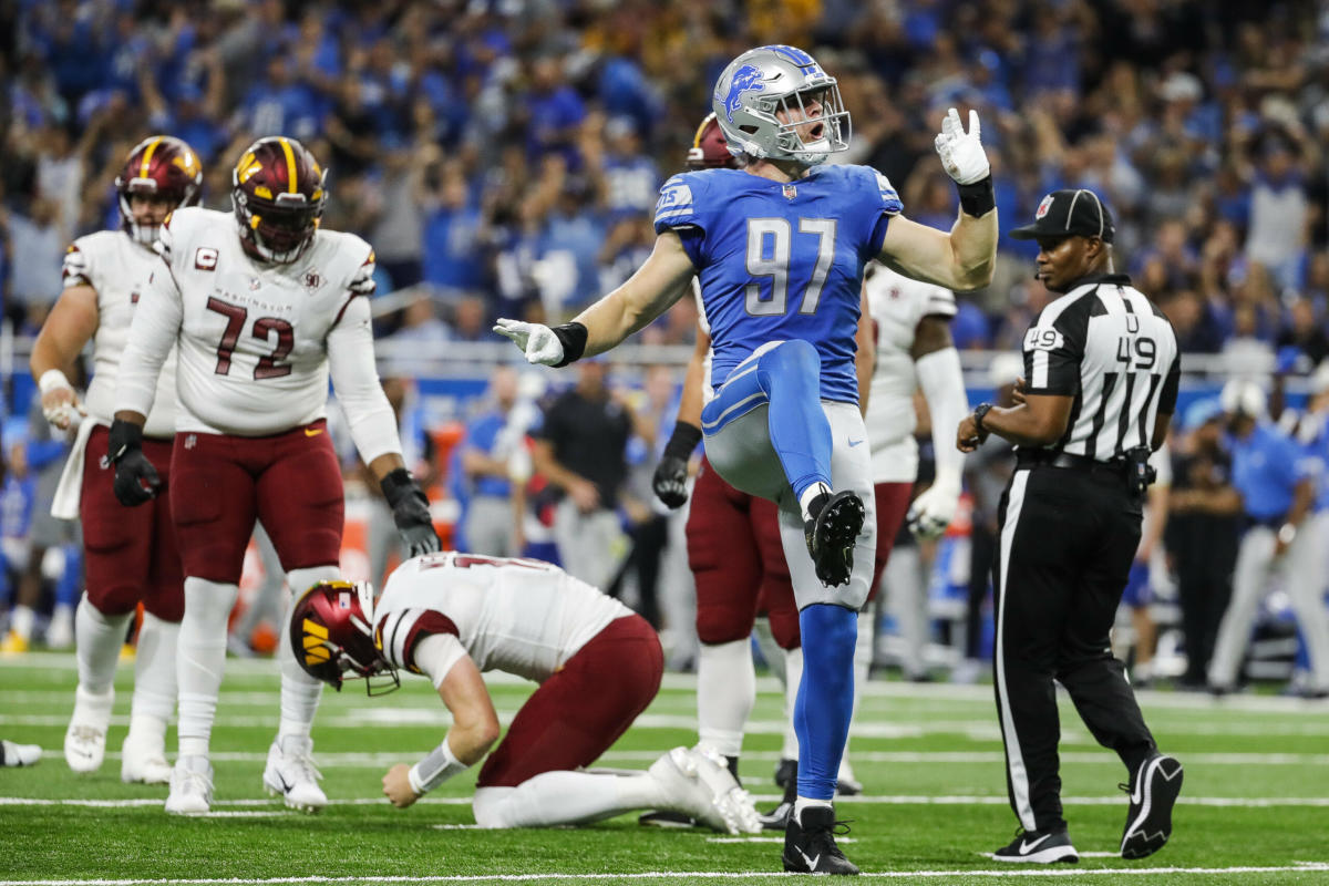 Why Lions' Aidan Hutchinson Was 'Surprised' by Falcons Run Game