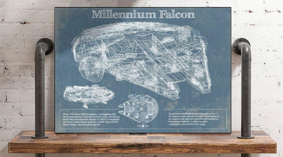 Best Star Wars Gifts: Millennium Falcon Blueprint