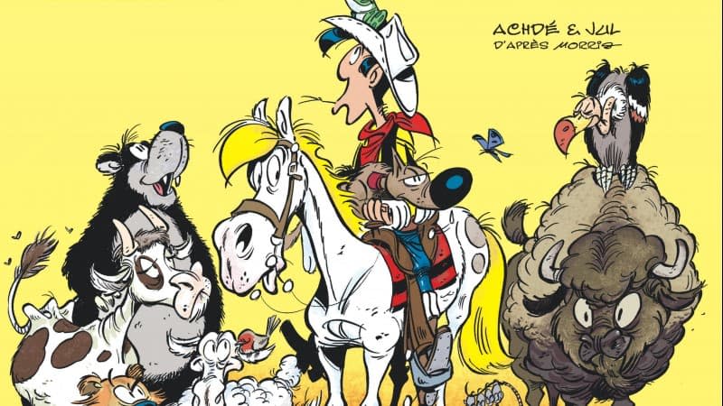 Couverture du nouvel album de Lucky Luke, 