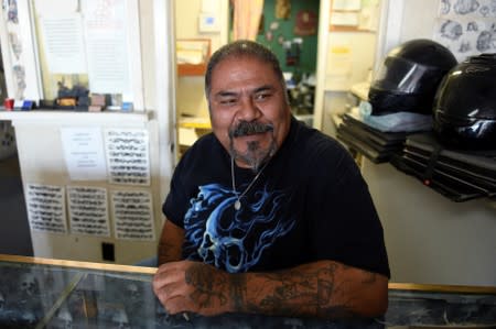 Max Campos waits for customers at this tattoo parlor in Odessa