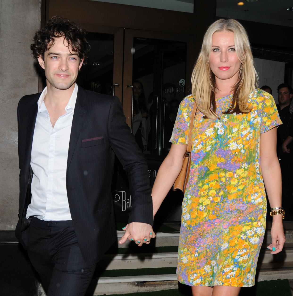 LONDON, UNITED KINGDOM - JUNE 21: Denise Van Outen and Lee Mead leaving The Pre-Wimbledon Party held at The Roof Gardens on June 21, 2012 in London, England. (Photo by Sylvia Linares/FilmMagic)