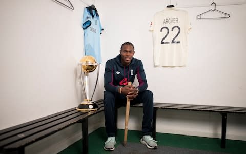  Jofra Archer returns to his old cricket Horsham with the World Cup in Sussex Sunday Oct 06, 2019 - Credit: Christopher Pledger