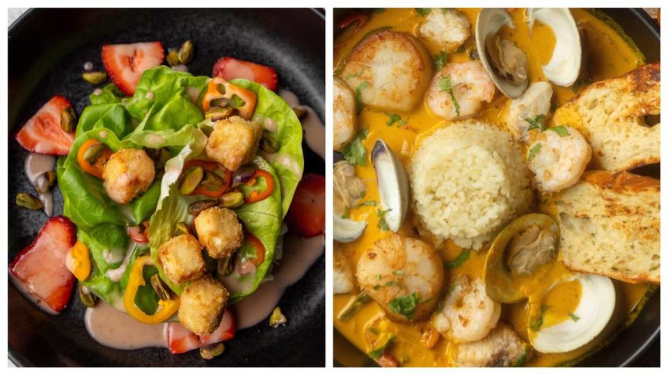 Butter Lettuce Salad and Brazilian Fish Stew at Benny’s Coastal Kitchen on Hilton Head