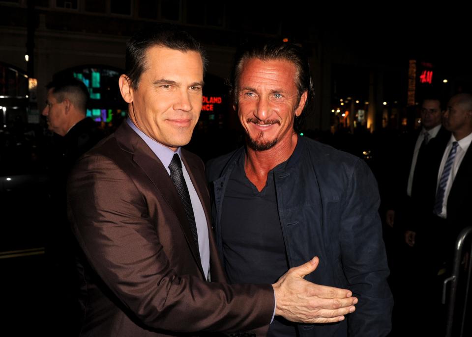 HOLLYWOOD, CA - JANUARY 07: Actors Josh Brolin and Sean Penn arrive at Warner Bros. Pictures' "Gangster Squad" premiere at Grauman's Chinese Theatre on January 7, 2013 in Hollywood, California. (Photo by Kevin Winter/Getty Images)