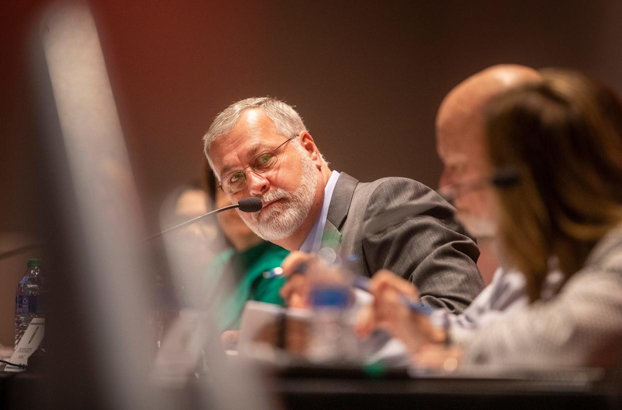 Florida State Sen. Ben Albritton served as moderator Friday afternoon during the Polk County legislative delegation's annual pre-session public meeting at the Polk State College Center for Public Safety in Winter Haven.