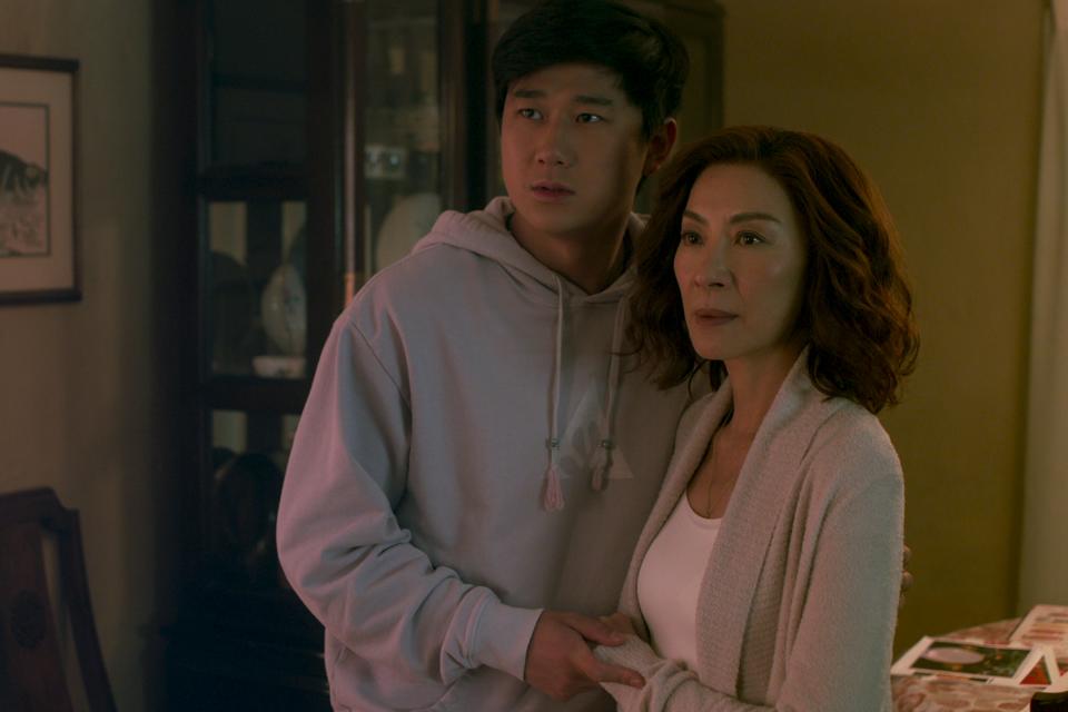 <em>The Brothers Sun</em>. (L to R) Sam Song Li as Bruce Sun, Michelle Yeoh as Mama Sun