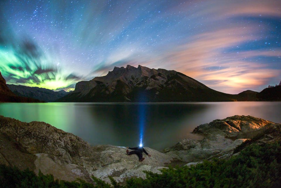 Lake Minnewanka, Banff National Park, Alberta, Canada. (Photo: Paul Zizka/Caters News)