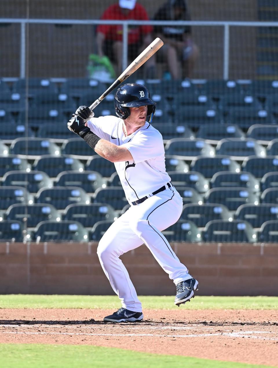 Detroit Tigers outfielder Justice Bigbie plays for the Salt River Rafters in the Arizona Fall League.
