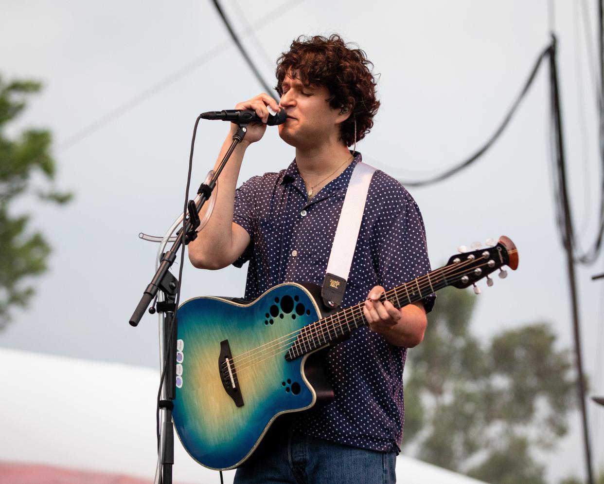 Vocalist Ezra Koenig of Vampire Weekend performs at Hinterland this summer.