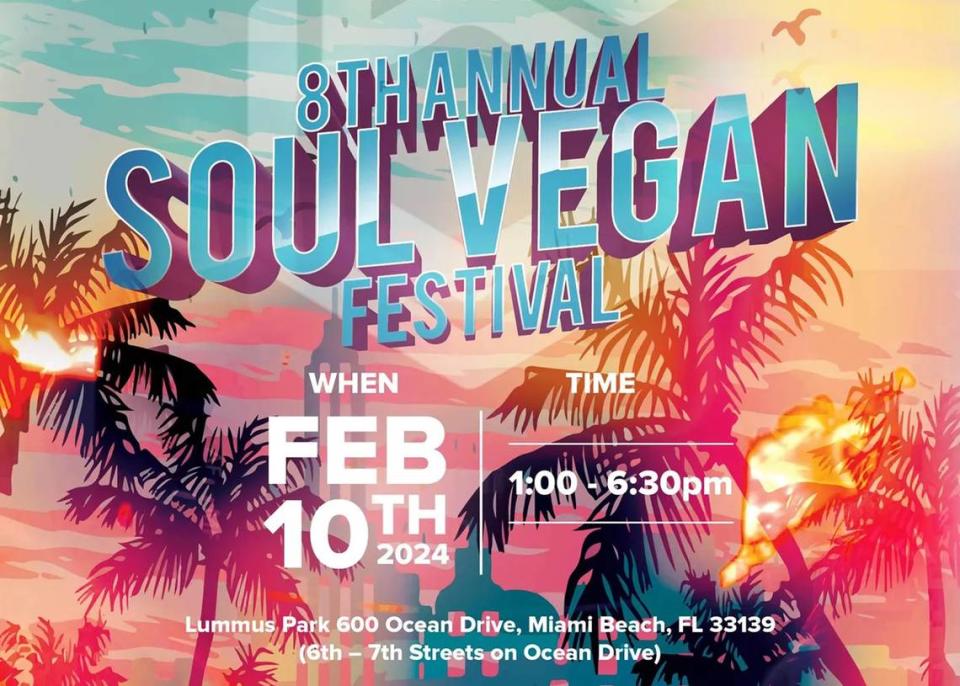 8vo Soul Vegan Food Festival en Lummus Park, Miami Beach.